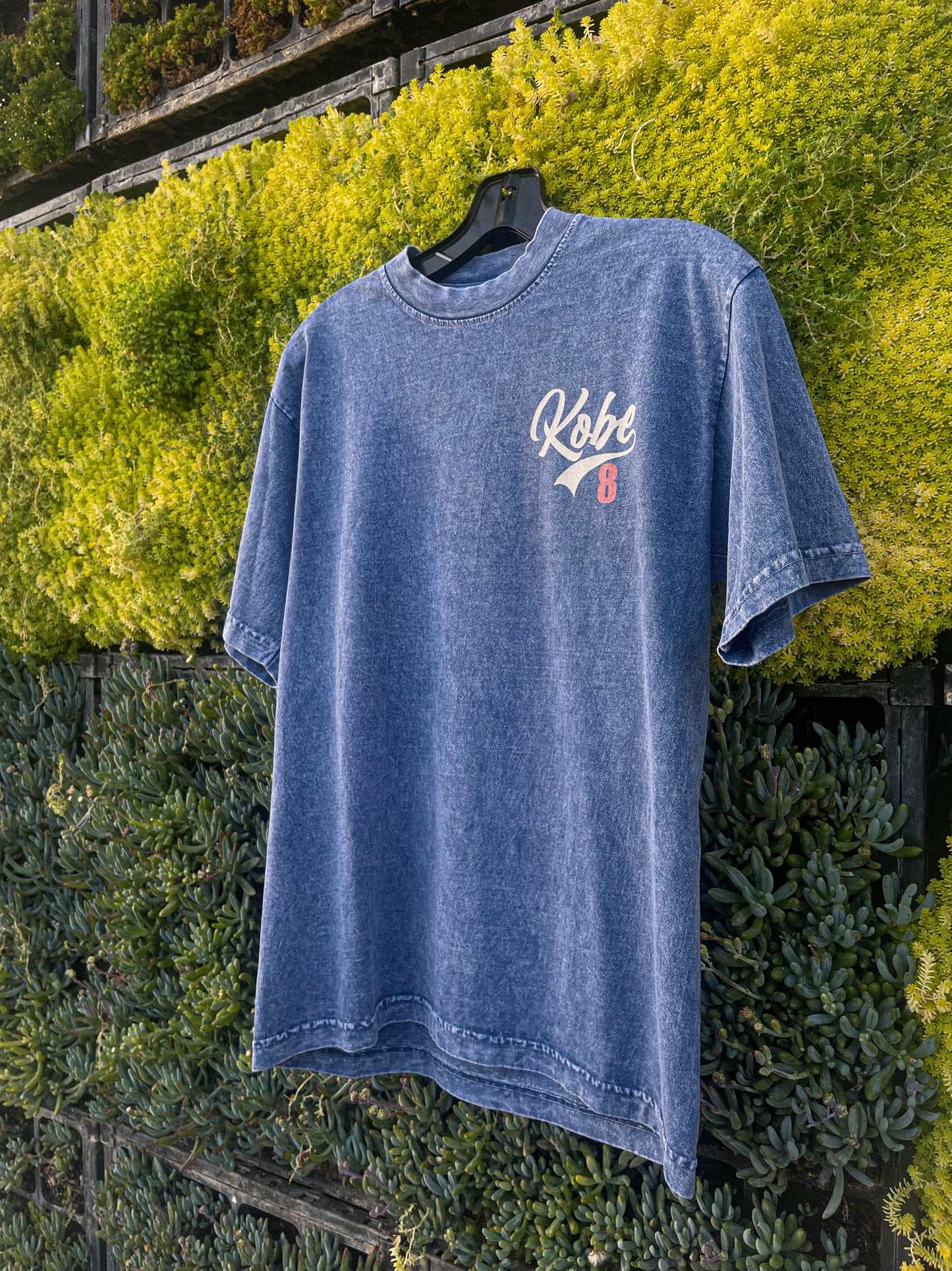 Kobe Dodgers Font Tee (Blue Mineral Wash) * Special Edition*