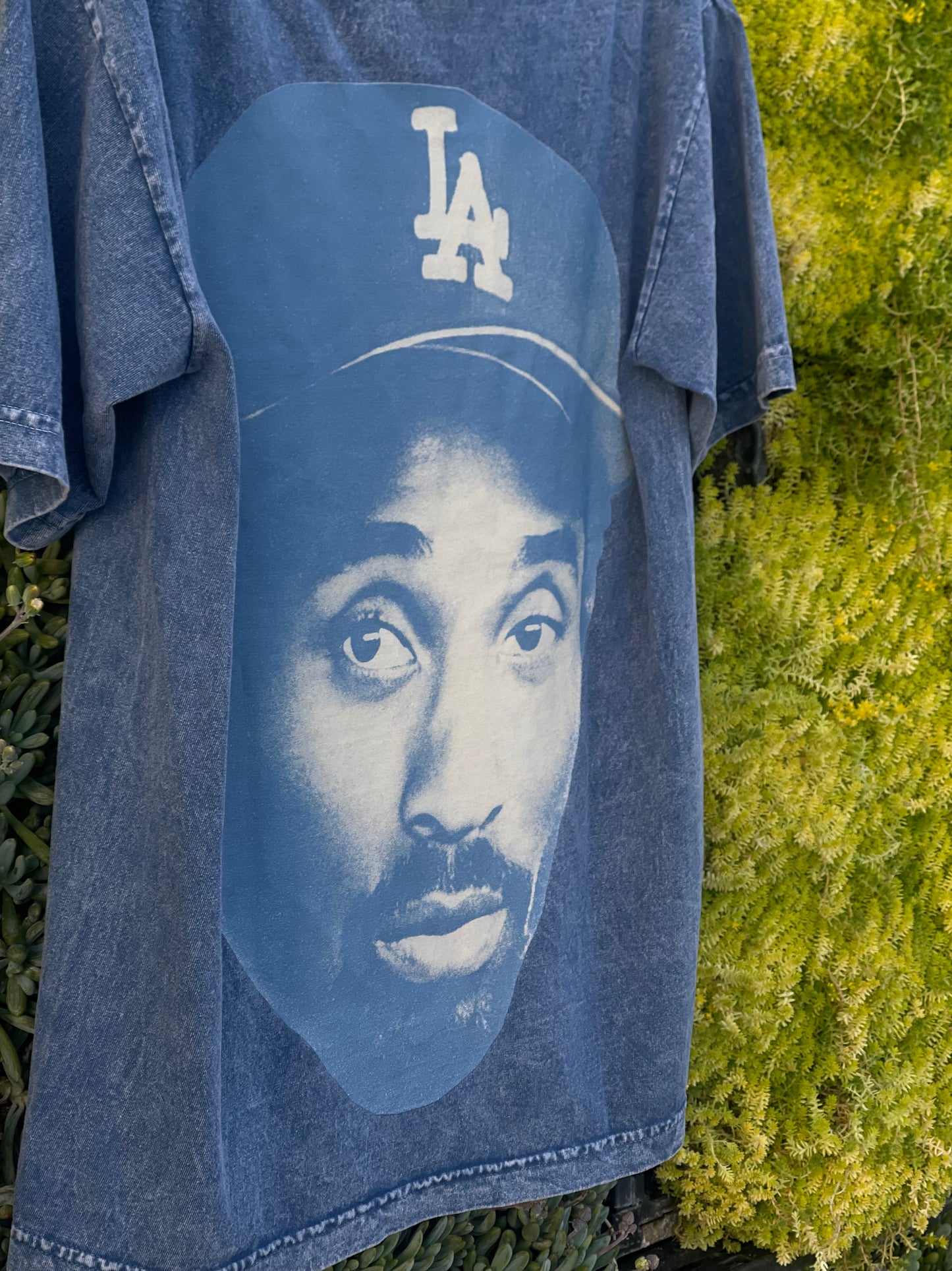 Kobe Dodgers Font Tee (Blue Mineral Wash) * Special Edition*