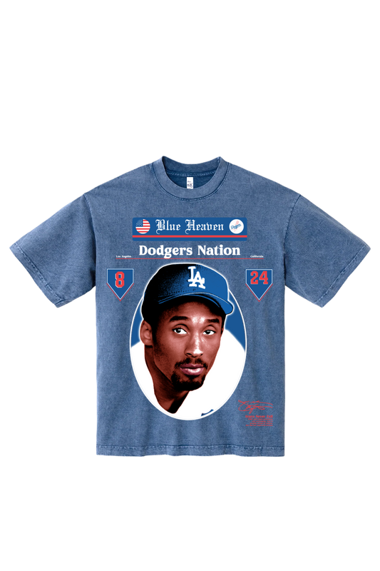 Kobe Blue Heaven Dodger Nation Tee (Blue Mineral Wash) *Special Edition*