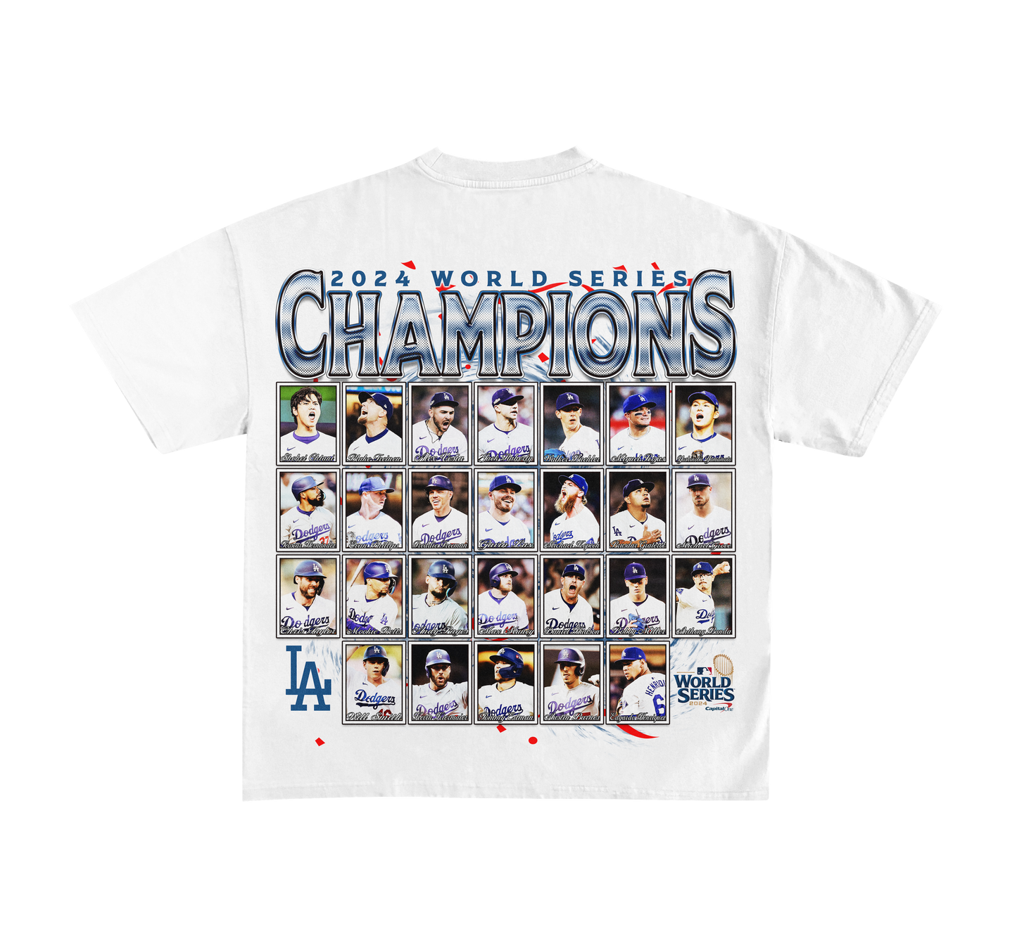 2024 Dodgers World Series Champions Tee (White&Black)