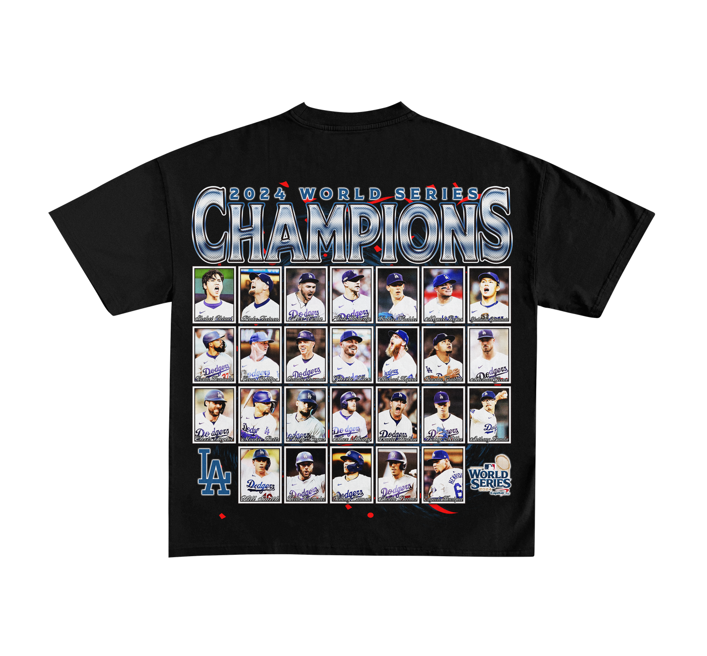 2024 Dodgers World Series Champions Tee (White&Black)